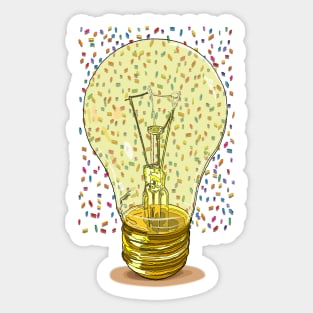 Lightbulb & sprinkles Sticker